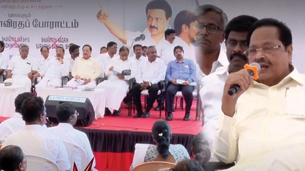 ”இந்தியை நாம் எதிர்க்க இதுதான் காரணம்” : உண்ணாவிரதப் போராட்டத்தில் அமைச்சர் துரைமுருகன் அதிரடி!