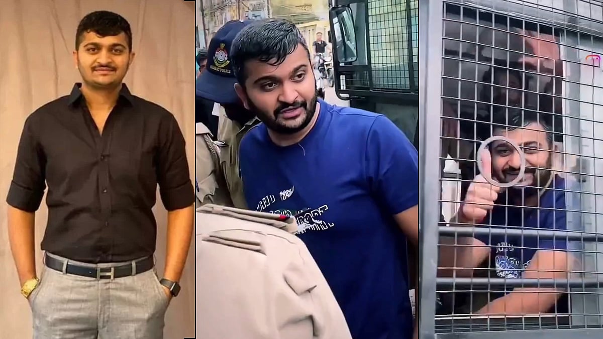 தலித் மாணவ தலைவர் கொலை முயற்சியில் கைது : சிரித்துக்கொண்டே சிறைக்கு சென்ற பாஜக MLA மகன்..  வீடியோ !