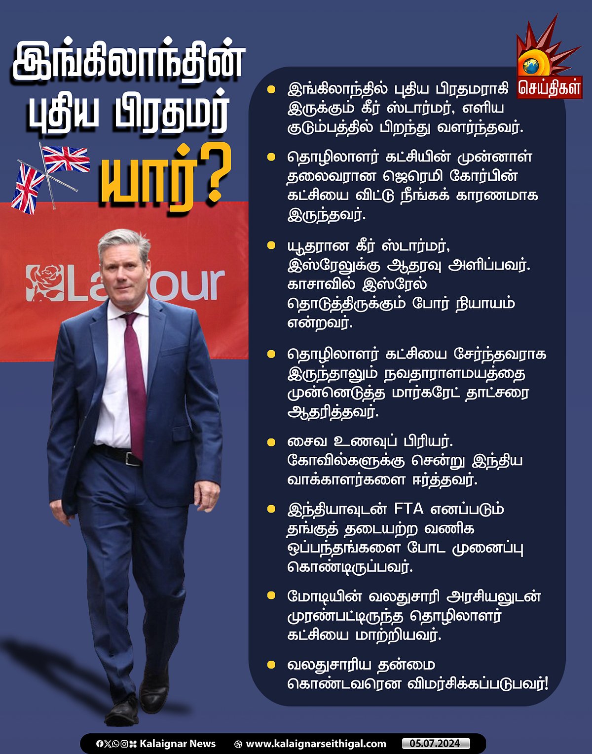 பிரிட்டன் தேர்தல் : இடதுசாரி வேடத்தில் இருக்கும் வலதுசாரி? - யார் இந்த புதிய பிரதமர் கெய்ர் ஸ்டார்மர்?