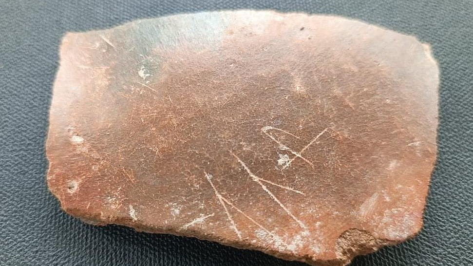 சென்னானூர் அகழாய்வு : தமிழி எழுத்துப் பொறிக்கப்பட்ட பானை ஓடுகள் கண்கெடுப்பு!