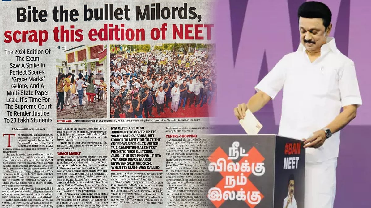 நீட் எனும் அநீதி - தமிழ்நாட்டின் குரலுக்கு வலு சேர்த்திருக்கிறது Times of India!