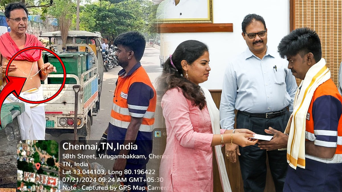 ரூ.5 லட்சம் மதிப்பிலான வைர நெக்லஸ்.. மீட்டெடுத்த தூய்மை பணியாளருக்கு மேயர் பிரியா பாராட்டு !