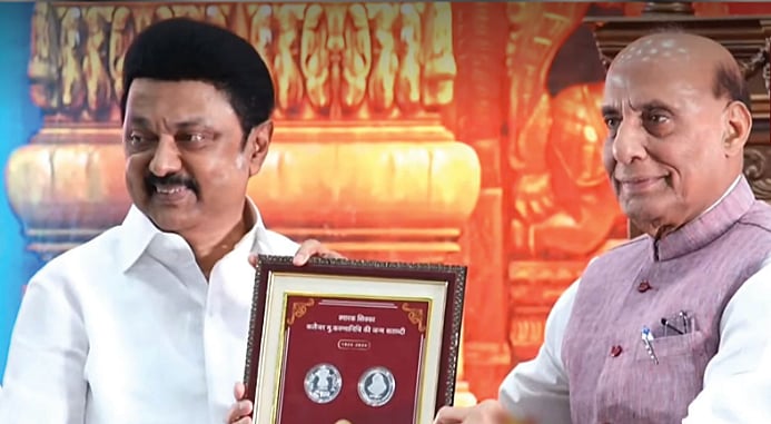 “மத அரசியலை அனுமதிக்காத தேசிய தலைவர் கலைஞர்!” : ஒன்றிய அமைச்சர் ராஜ்நாத் சிங் புகழாரம்!