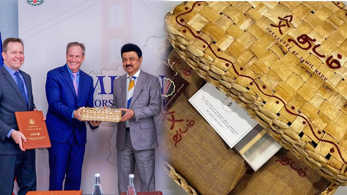 முதலீட்டாளர்களுக்கு முதலமைச்சர் மு.க.ஸ்டாலின் பரிசளித்த ‘தடம்’ பெட்டகம் - உள்ளே இருக்கும் பொருட்கள் என்ன?