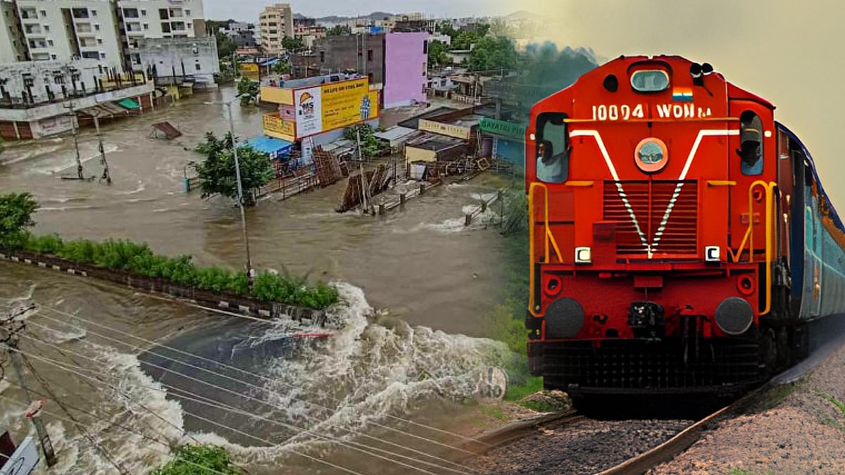 ஆந்திரா - தெலங்கானாவில் கனமழை எதிரொலி! :  சென்னையில் இருந்து செல்ல இருந்த 7 ரயில்கள் முழுவதுமாக ரத்து!