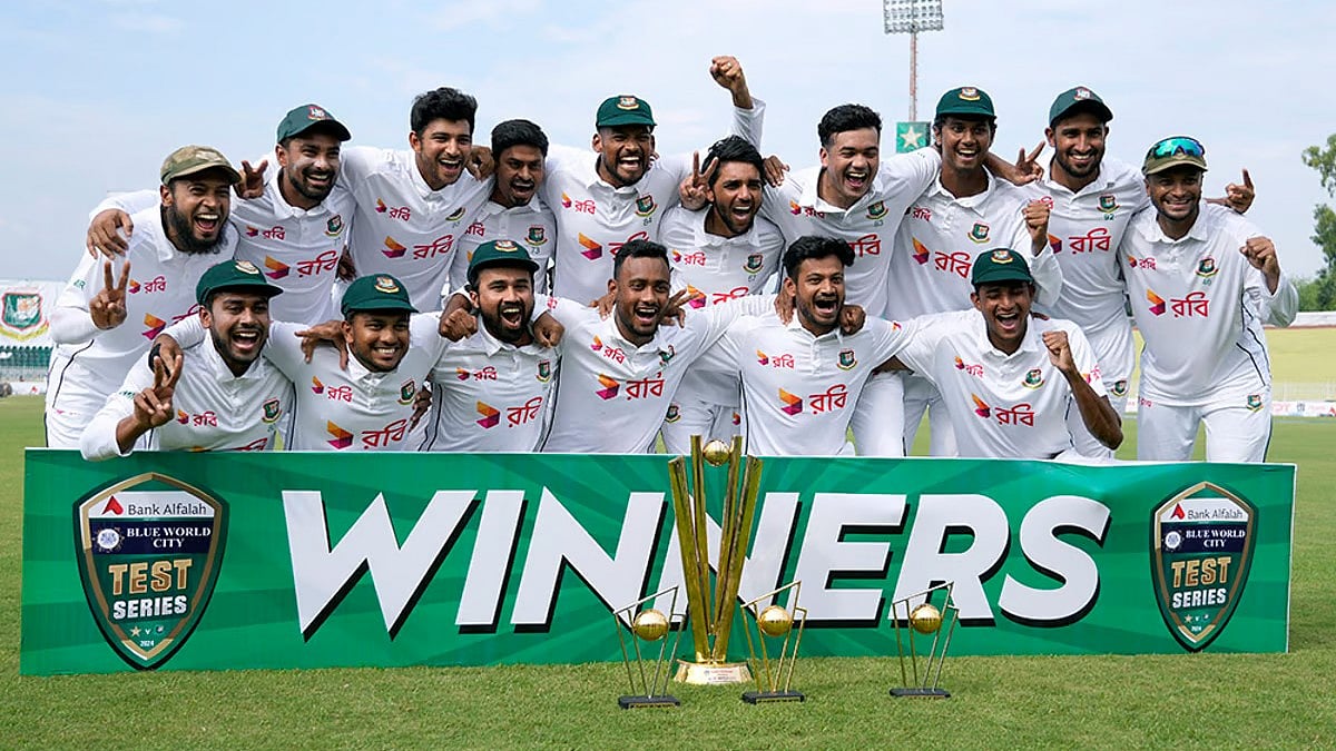 பாகிஸ்தான் மண்ணில் வரலாறு படைத்த வங்கதேசம் : வலுவான நிலையில் இருந்து வீழ்ந்த பாகிஸ்தான் ! 