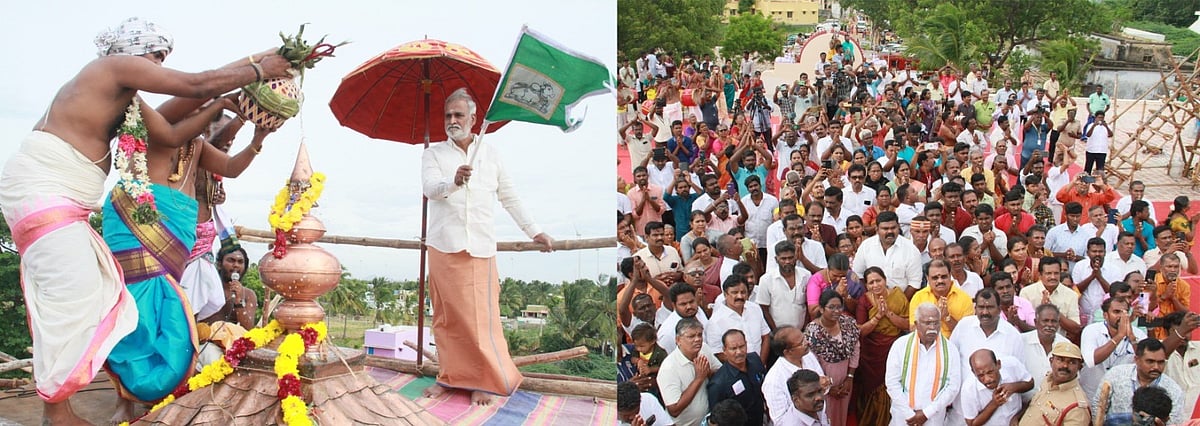 “117 ஆண்டுகளுக்கு பிறகு குடமுழுக்கு! - அறநிலையத் துறையின் பொற்காலம் இது!” : அமைச்சர் சேகர்பாபு பெருமிதம்!