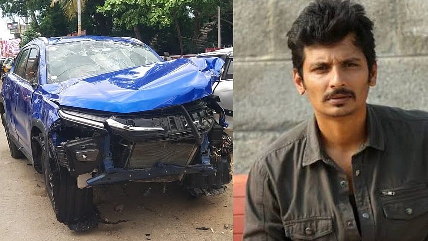 சாலை விபத்தில் சிக்கிய நடிகர் ஜீவா: நொறுங்கிய கார் - நடந்தது என்ன?