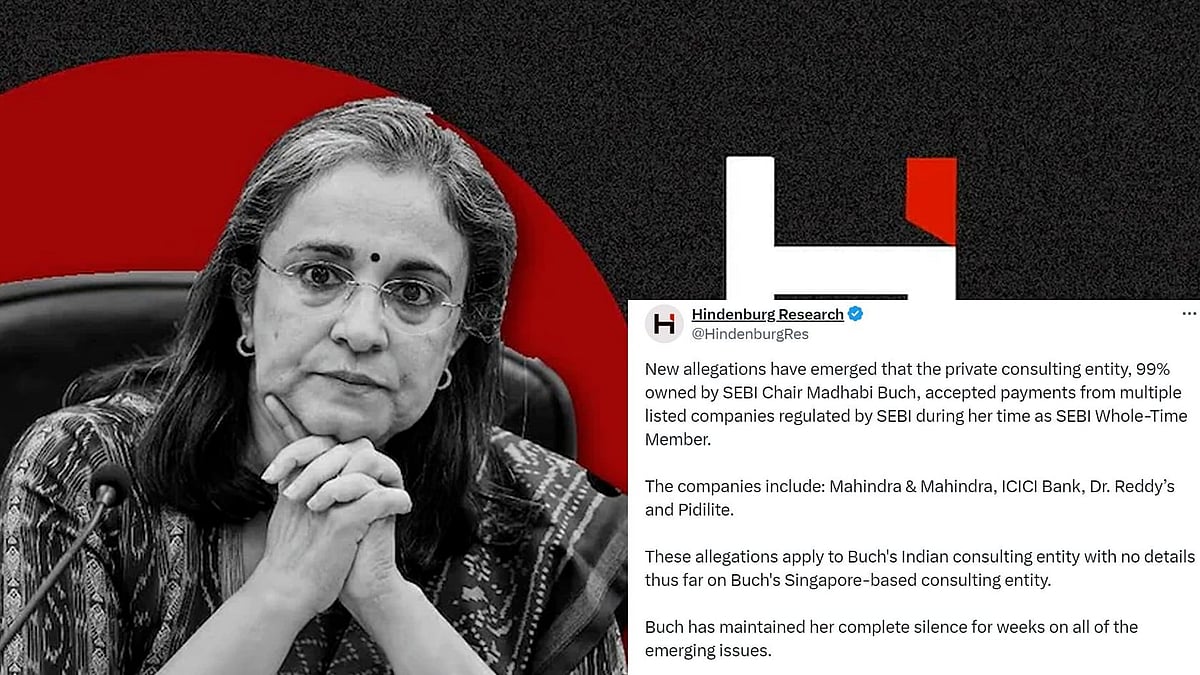 செபி தலைவர் மீது Hindenburg மீண்டும் குற்றச்சாட்டு!: பதில் அளிக்காமல் அலட்சியமாக இருக்கிறாரா மாதவி புச்? 