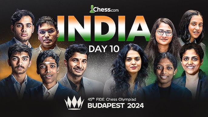 45-வது செஸ் ஒலிம்பியாட் : தங்கப்பதக்கத்தை வென்ற இந்திய ஆடவர் அணி - முதலிடத்தில் தொடரும் மகளிர் அணி !