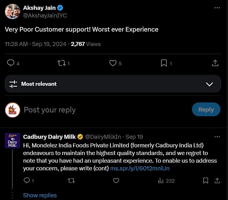 Cadbury சாக்லேட்டில் உயிருடன் நெளிந்த புழு... வீடியோ வெளியிட்டு புகார் தெரிவித்த காங். நிர்வாகி!