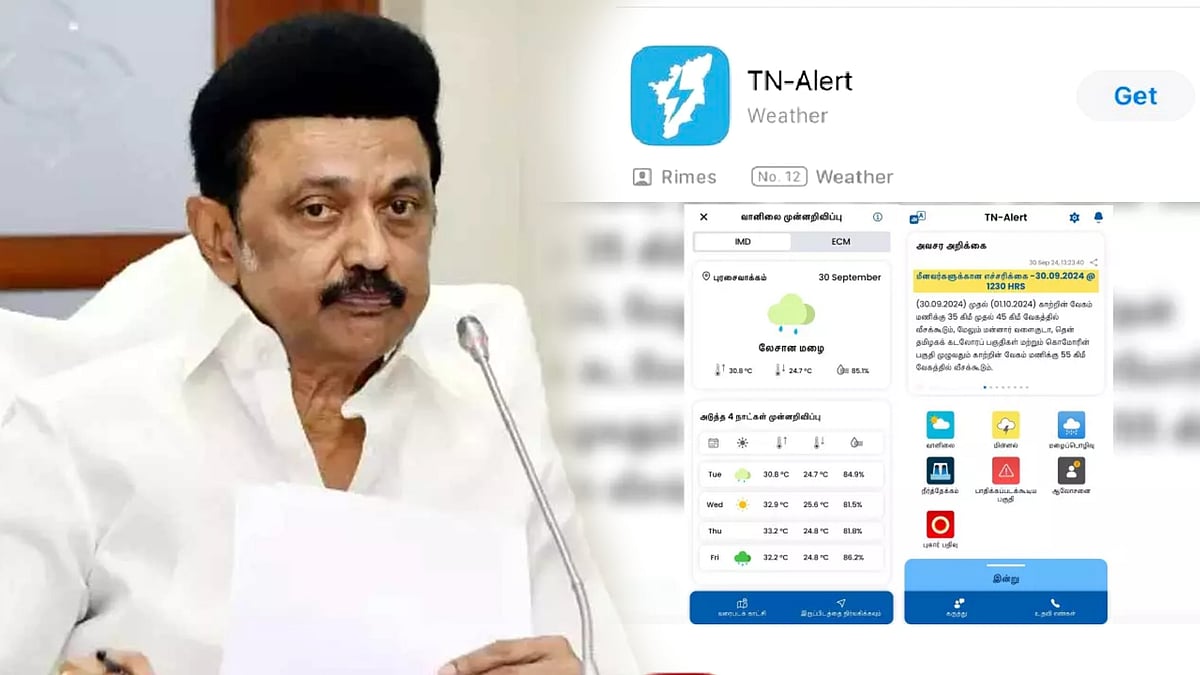 வடகிழக்கு பருவமழை முன்னெச்சரிக்கை : வந்துவிட்டது ‘TN ALERT’ செயலி : முதலமைச்சர் மு.க.ஸ்டாலின் அறிவிப்பு!