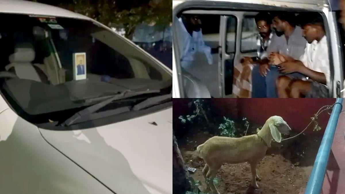 பாஜக கொடியுடன் காரில் ஆடு திருடிய கும்பல்... பாஜக நிர்வாகி உள்பட 3 பேர் அதிரடி கைது... - கரூரில் ஷாக்!