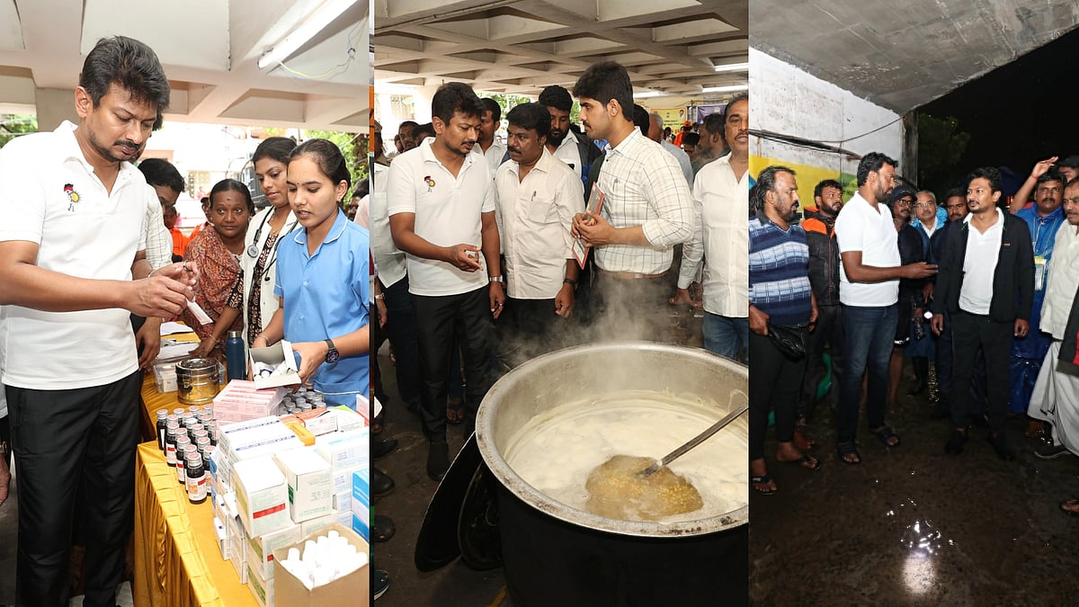 சென்னை கனமழை : இரவு, பகல் பார்க்காமல் களப்பணி ஆற்றும் துணை முதலமைச்சர் உதயநிதி ஸ்டாலின் !  