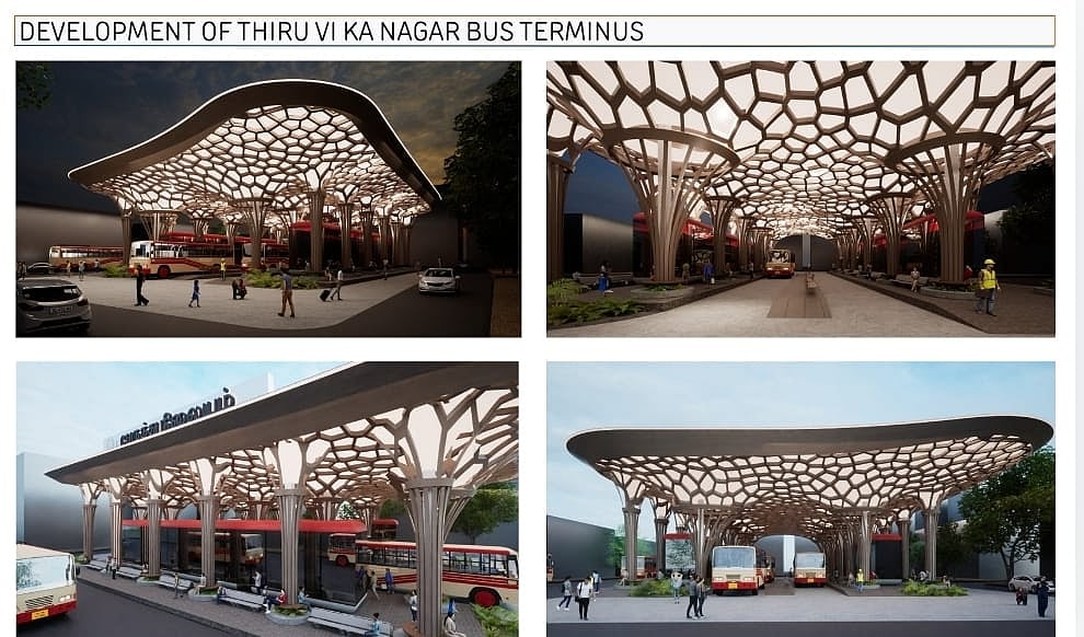 சர்வதேச தரத்தில் மாறப்போகும் திரு.வி.க நகர் பேருந்து நிலையம் : மாதிரி புகைப்படங்கள் வெளியீடு !