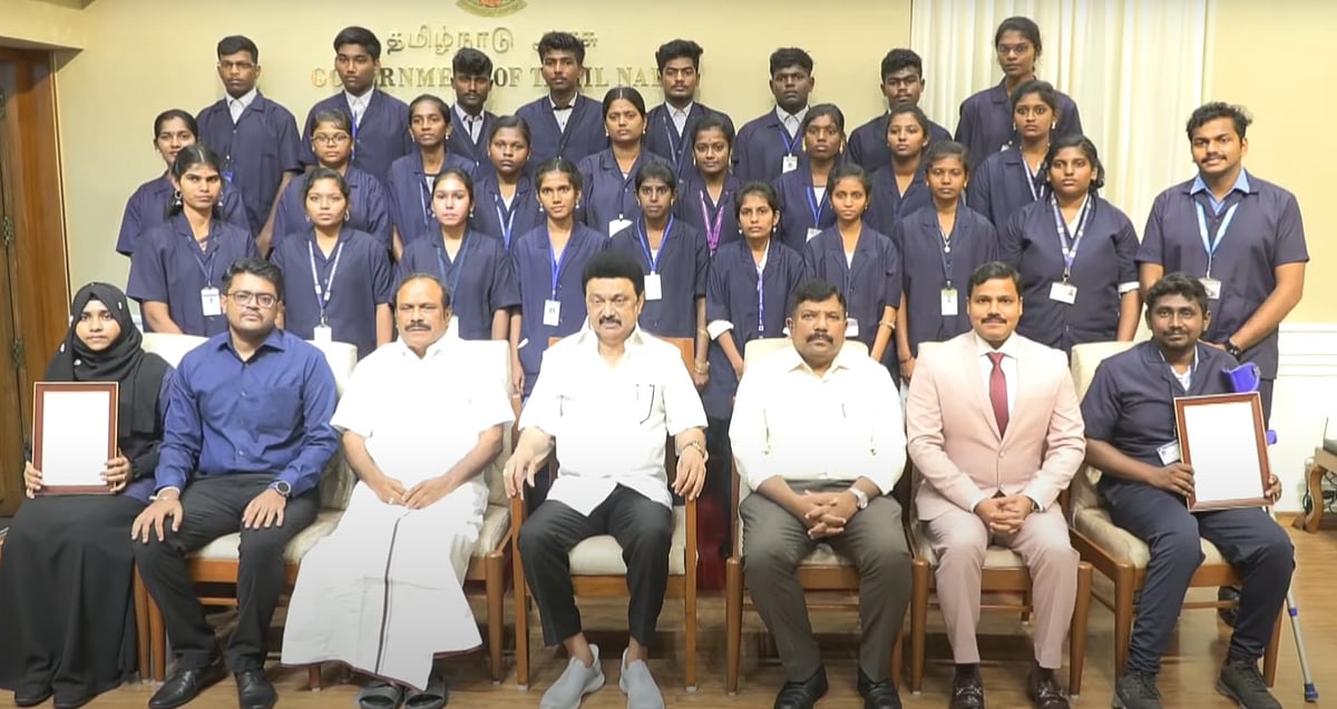 இந்திய அளவில் முதலிடம் :  தொழிற் பயிற்சி மாணவர்களை நேரில் அழைத்து பாராட்டிய முதலமைச்சர் !