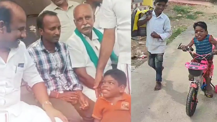 மாற்றுத்திறனாளி சிறுவனுக்கு இன்ப அதிர்ச்சி கொடுத்த தி.மு.க MLA : நெகிழ்ச்சி சம்பவம் என்ன?