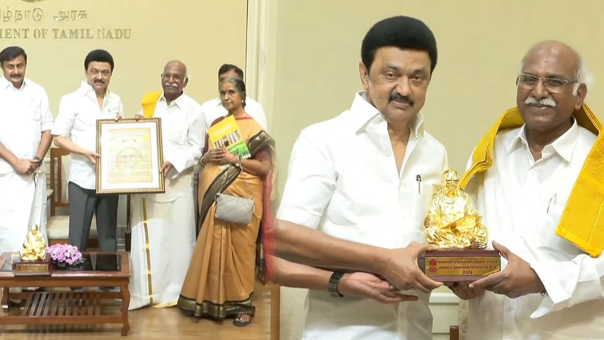 கலைஞர் மு.கருணாநிதி செம்மொழித் தமிழ் விருது : மா.செல்வராசனுக்கு வழங்கி கௌரவித்தார் முதலமைச்சர் !