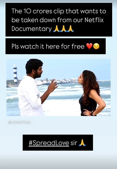 நயன் vs தனுஷ் மோதல்... “இதுதான் பா அந்த ரூ.10 கோடி கிளிப்..” - வீடியோவை வெளியிட்டு விக்னேஷ் சிவன் பதிலடி!