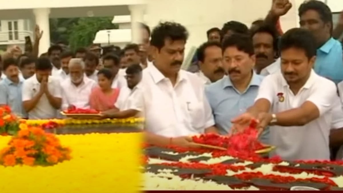 தந்தை பெரியார், பேரறிஞர் அண்ணா, முத்தமிழறிஞர் கலைஞர் நினைவிடங்களில் துணை முதலமைச்சர் மரியாதை!