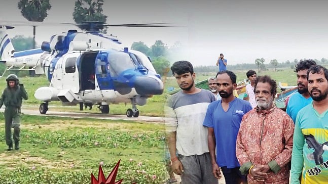 2 நாள் நடுக்கடலில் சிக்கிய 6 மீனவர்கள் மீட்பு : கடல் சீற்றத்திற்கு நடுவே திக்.. திக்.. நிமிடங்கள்!