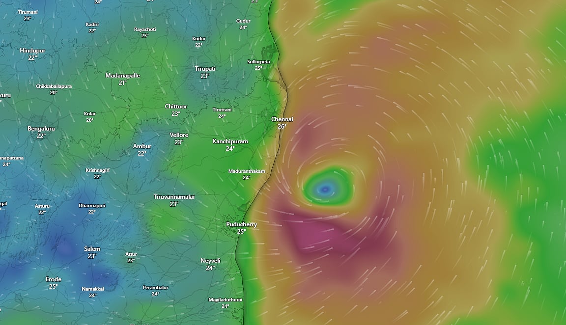 கரையை கடக்க தொடங்கியது Fenjal புயல் : சென்னைக்கு அதிகமழை எச்சரிக்கை நீங்கியது!