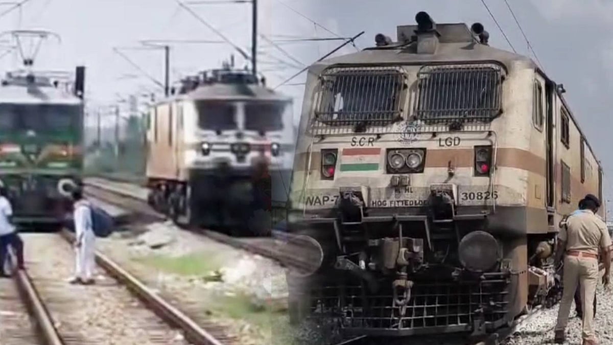 அரக்கோணம் ரயில் நிலையத்தில் ரயில் எஞ்சினில் தீ பொறி ஏற்பட்டு புகை : மோடி ஆட்சியில் சீரழிந்த ரயில்வே துறை!