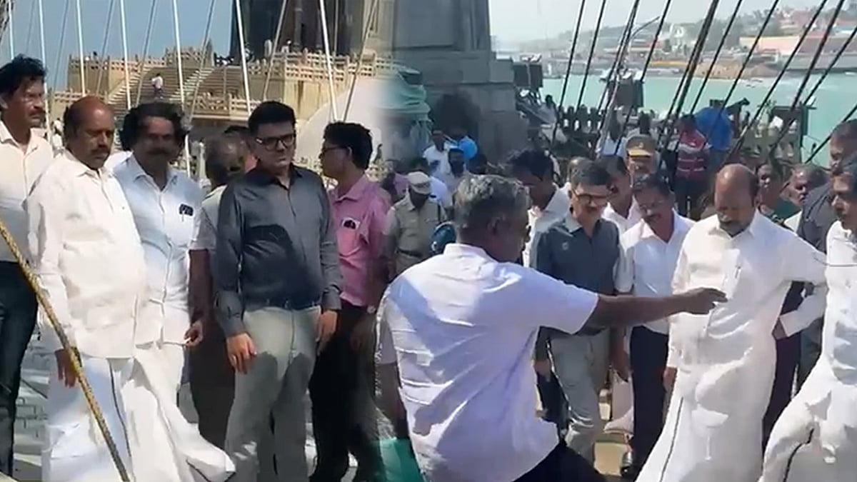 திருவள்ளுவர் சிலை வெள்ளி விழா! - கண்ணாடி கூண்டு பாலப்பணி 95% நிறைவு : அமைச்சர் எ.வ.வேலு தகவல்!