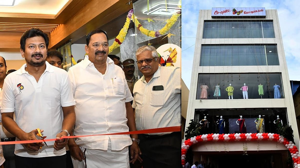 நான்கு தளம் - ரூ.5.60 கோடி : புதிய  கோ-ஆப்டெக்ஸ் விற்பனை நிலையத்தை திறந்து வைத்தார் துணை முதலமைச்சர்!