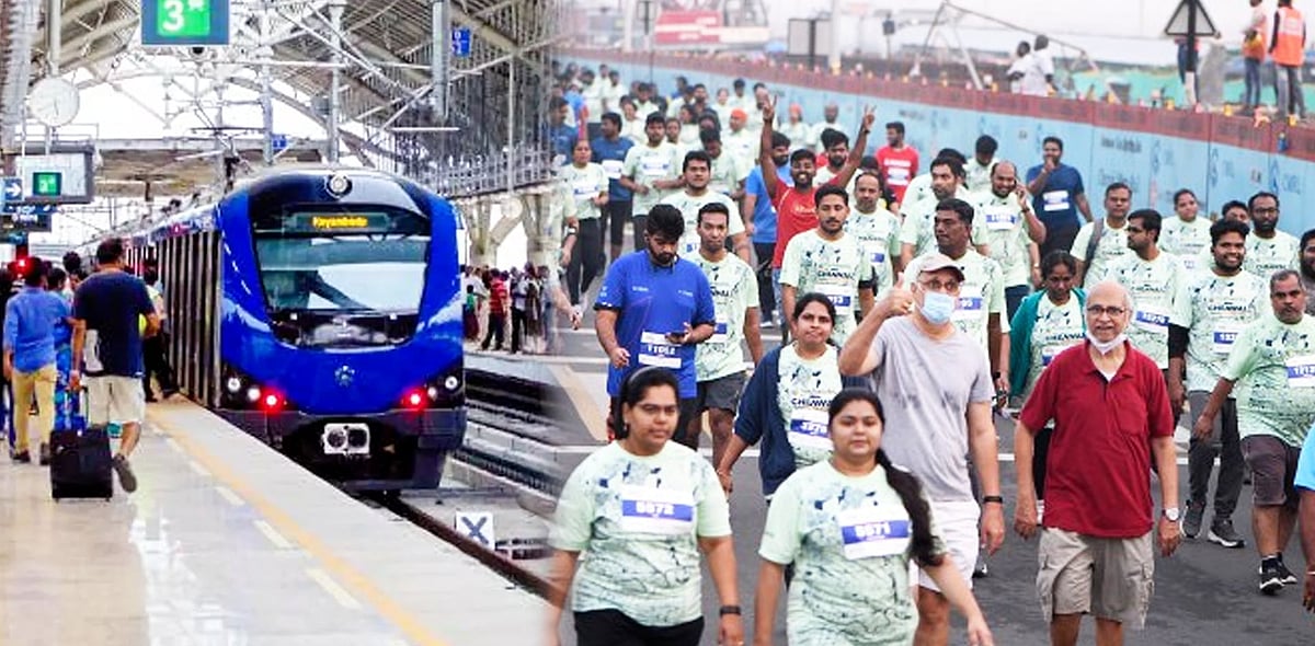 சென்னை மாரத்தான் : பங்கேற்பாளர்களுக்கு இலவசமாக பயணம் செய்யலாம் -  மெட்ரோ ரயில் நிர்வாகம் அறிவிப்பு ! 
