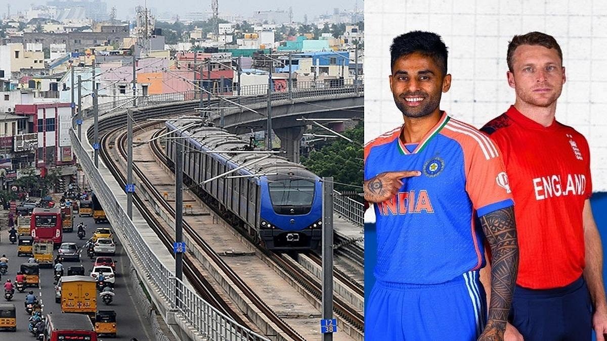 IND vs ENG T20 சர்வதேச கிரிக்கெட் போட்டி... ஜன.25-ல் மெட்ரோ இரயில் சேவை நீட்டிப்பு - முழு விவரம்!