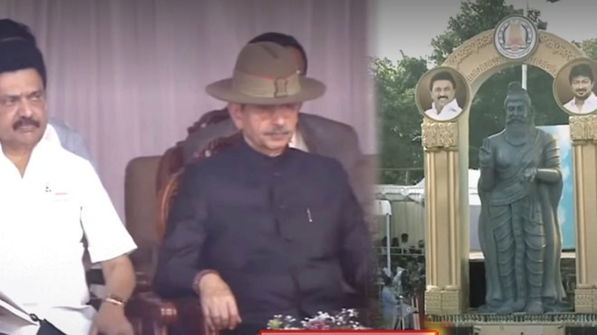 குடியரசு தின விழா : ஆளுநர் முன்பு கம்பீரமாக அணிவகுத்து சென்ற தமிழ்நாடு அரசின் சாதனை ஊர்திகள்!