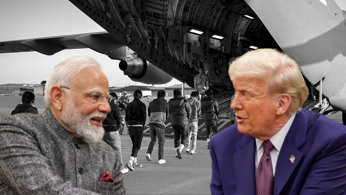 இந்தியர்களை அவமதித்த மோடி அரசு! : விலங்குகளோடு வந்தவர்களை காவல் வாகனத்தில் ஏற்றிய கொடுமை!