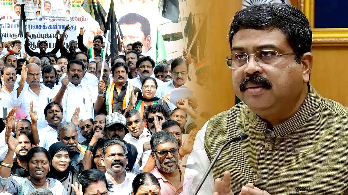 தர்மேந்திர பிரதானுக்கு எதிராக கருப்புக் கொடி ஏந்தி ஆர்ப்பாட்டம் : செல்வபெருந்தகை அறிவிப்பு!