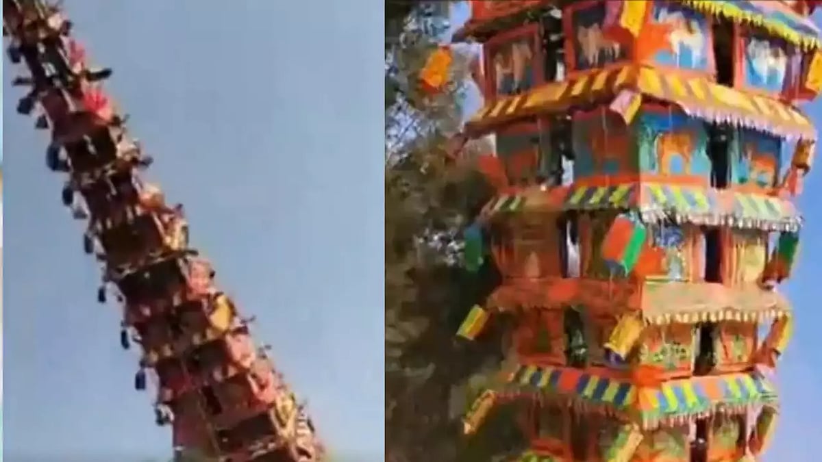 திடீரென சாய்ந்த 120 அடி உயர தேர்.. 2 பேர் பரிதாப பலி.. 10-க்கும் மேற்பட்டோர் படுகாயம் -கர்நாடகாவில் ஷாக்!