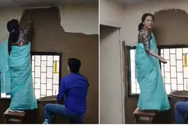 வகுப்பறையில் மாட்டு சாணம் பூசிய கல்லூரி முதல்வர்... வீடியோ வைரல்... டெல்லியில் நடந்தது என்ன?