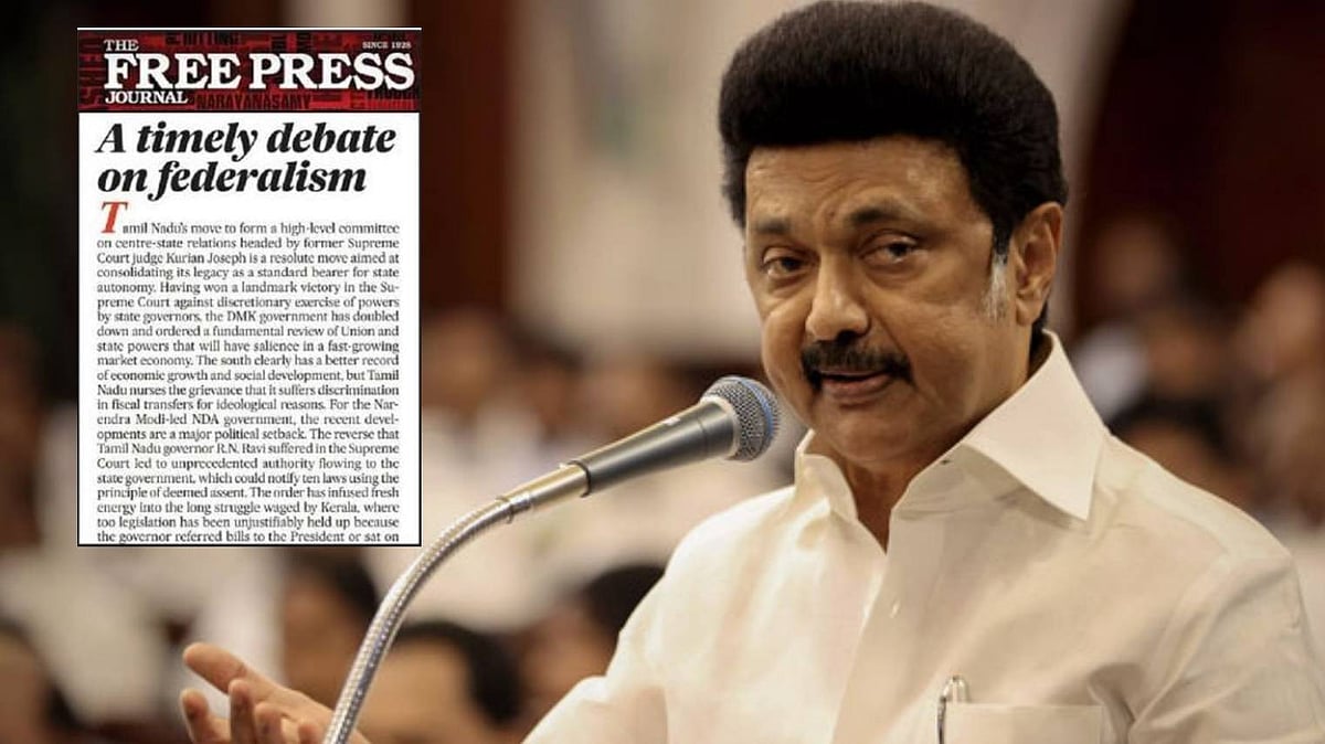 ”கூட்டாட்சி முறையை வலுப்படும் தமிழ்நாடு முதலமைச்சர் மு.க.ஸ்டாலின்” : FREE PRESS ஆங்கில நாளேடு பாராட்டு!