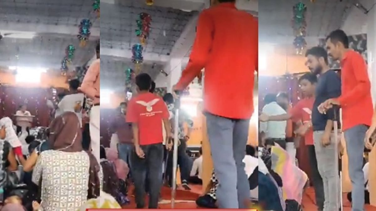 'ஜெய் ஸ்ரீராம்' முழக்கம் : கிறிஸ்தவ ஆலயத்துக்குள் நுழைந்து விஸ்வ இந்து பரிஷத் அராஜகம்!