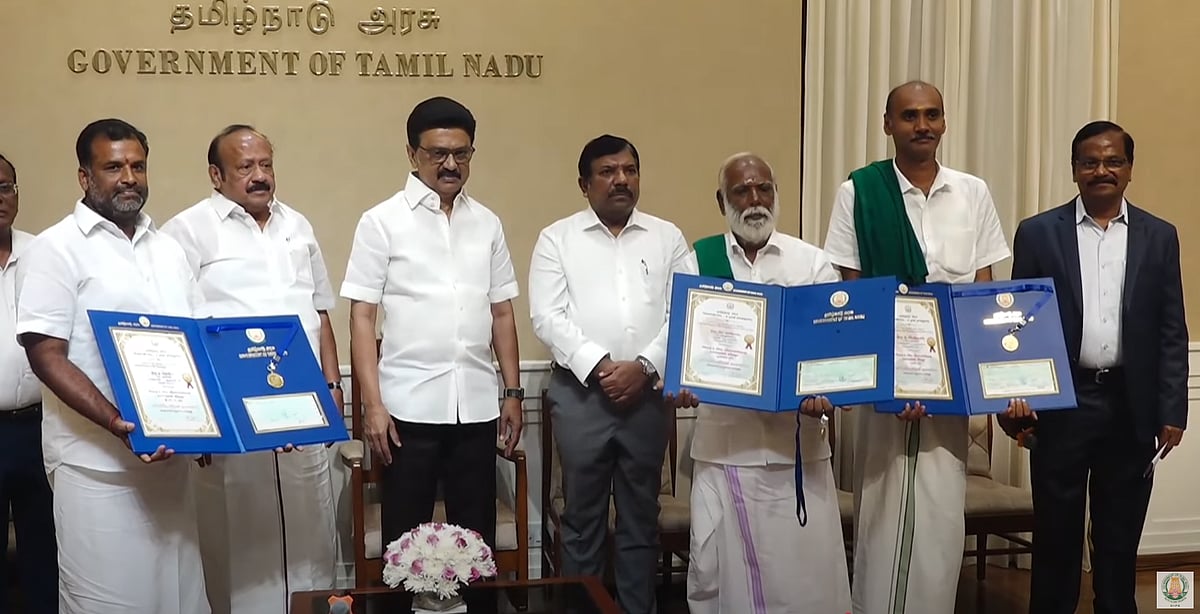 3 விவசாயிகளுக்கு ‘நம்மாழ்வார் விருது’.. முதலமைச்சர் கைகளால் விருது பெற்றவர்கள் யார்? - விவரம்!