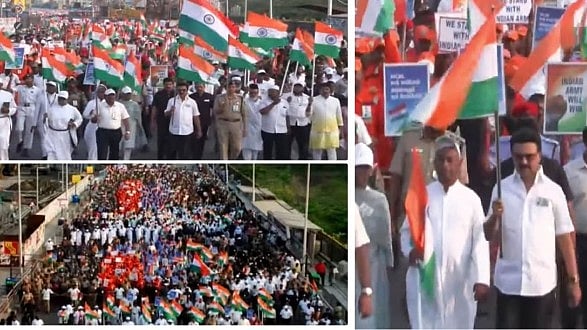 தேசம் காக்கும் போரில் தமிழ்நாடு எப்போதும் முன் நிற்கும்... - முதலமைச்சர் தலைமையில் 
பிரம்மாண்ட பேரணி!