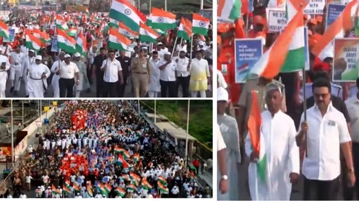 தேசம் காக்கும் போரில் தமிழ்நாடு எப்போதும் முன் நிற்கும்... - முதலமைச்சர் தலைமையில் 
பிரம்மாண்ட பேரணி!