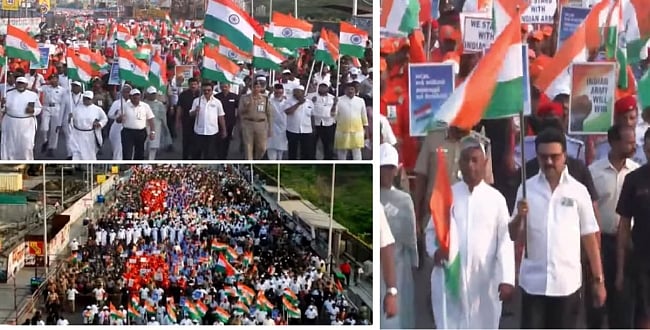 தேசம் காக்கும் போரில் தமிழ்நாடு எப்போதும் முன் நிற்கும்... - முதலமைச்சர் தலைமையில் 
பிரம்மாண்ட பேரணி!