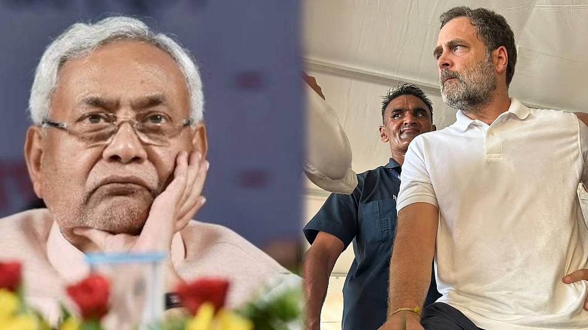 பீகார் முதலமைச்சர் நிதிஷ் குமார்  ஏன் பயப்படுகிறார்? : எதிர்க்கட்சி தலைவர் ராகுல் காந்தி கேள்வி!