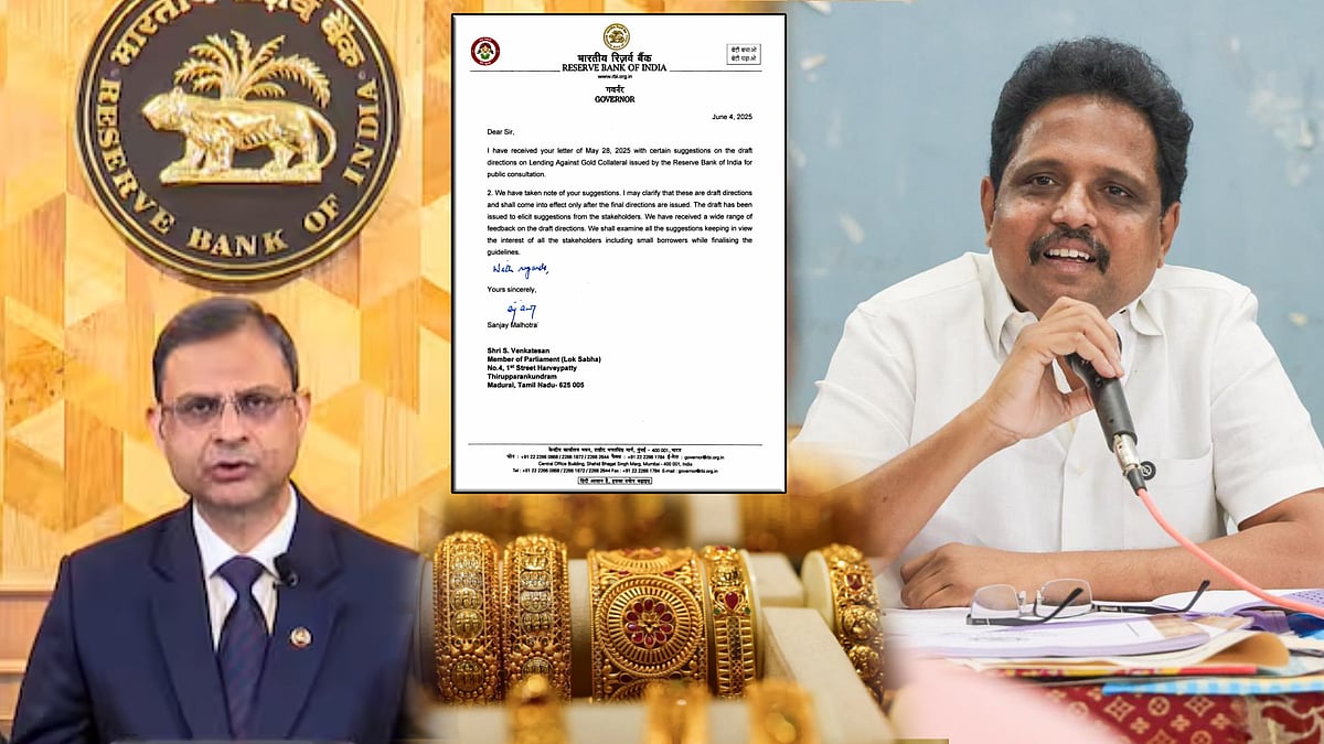 நகைக்கடன் விவகாரம் : சு.வெங்கடேசன் எம்.பி. கடிதத்துக்கு RBI கவர்னரின் பதில் என்ன? - விவரம் உள்ளே !