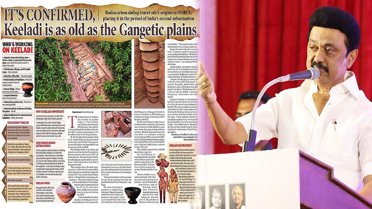 தமிழின் வரலாற்றை அழிக்க RSS-BJP போராடி வருகிறது -  முதலமைச்சர் மு.க.ஸ்டாலின் விமர்சனம்!