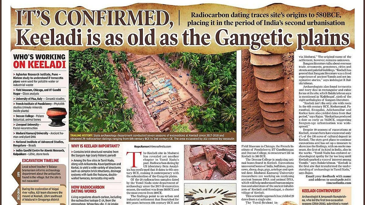 600 ஆண்டுகளுக்கு முன்பே எழுத்தறிவு பெற்ற தமிழர்கள் : கீழடி உறுதி செய்துள்ளது - Times of India கட்டுரை! 