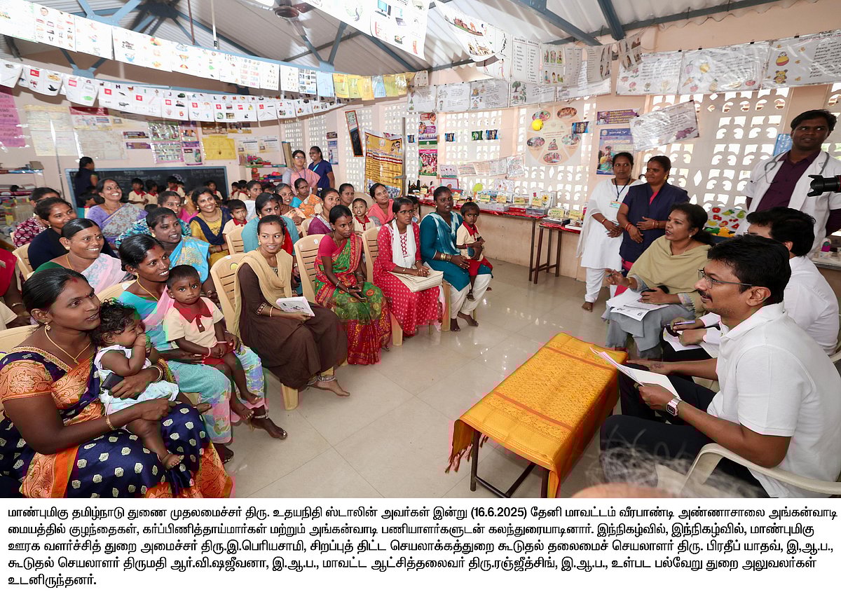 “என்ன சாப்டீங்க?...” - குழந்தைகளிடம் அங்கன்வாடி மையம் குறித்து விசாரித்தார் துணை முதலமைச்சர் உதயநிதி!