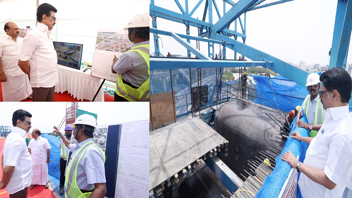 மாதவரம் முதல் சோழிங்கநல்லூர் வரை... மெட்ரோ இரயில் கட்டுமானப் பணிகளை ஆய்வு செய்தார் முதலமைச்சர்!