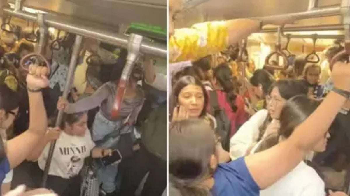 டெல்லி மெட்ரோ ரயிலில் பாம்பு? - அலறியபடி இருக்கைகள் மீது ஏறிய கூச்சலிட்ட பயணிகள்!