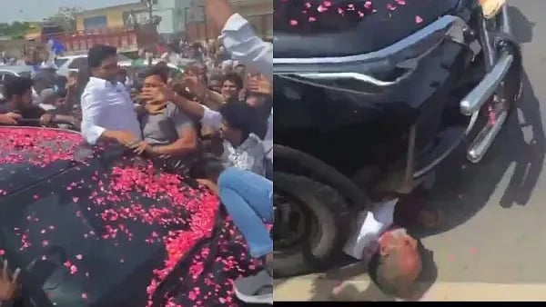 உற்சாக வரவேற்பு.. ஜெகன்மோகன் ரெட்டி கார் டயரில் சிக்கிய தொண்டர்.. தலை நசுங்கி பரிதாப பலி -ஷாக் வீடியோ!